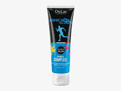 Arnica Gel 98% Formula Complex 100ml con Artiglio del Diavolo DuLac — confezione fronte