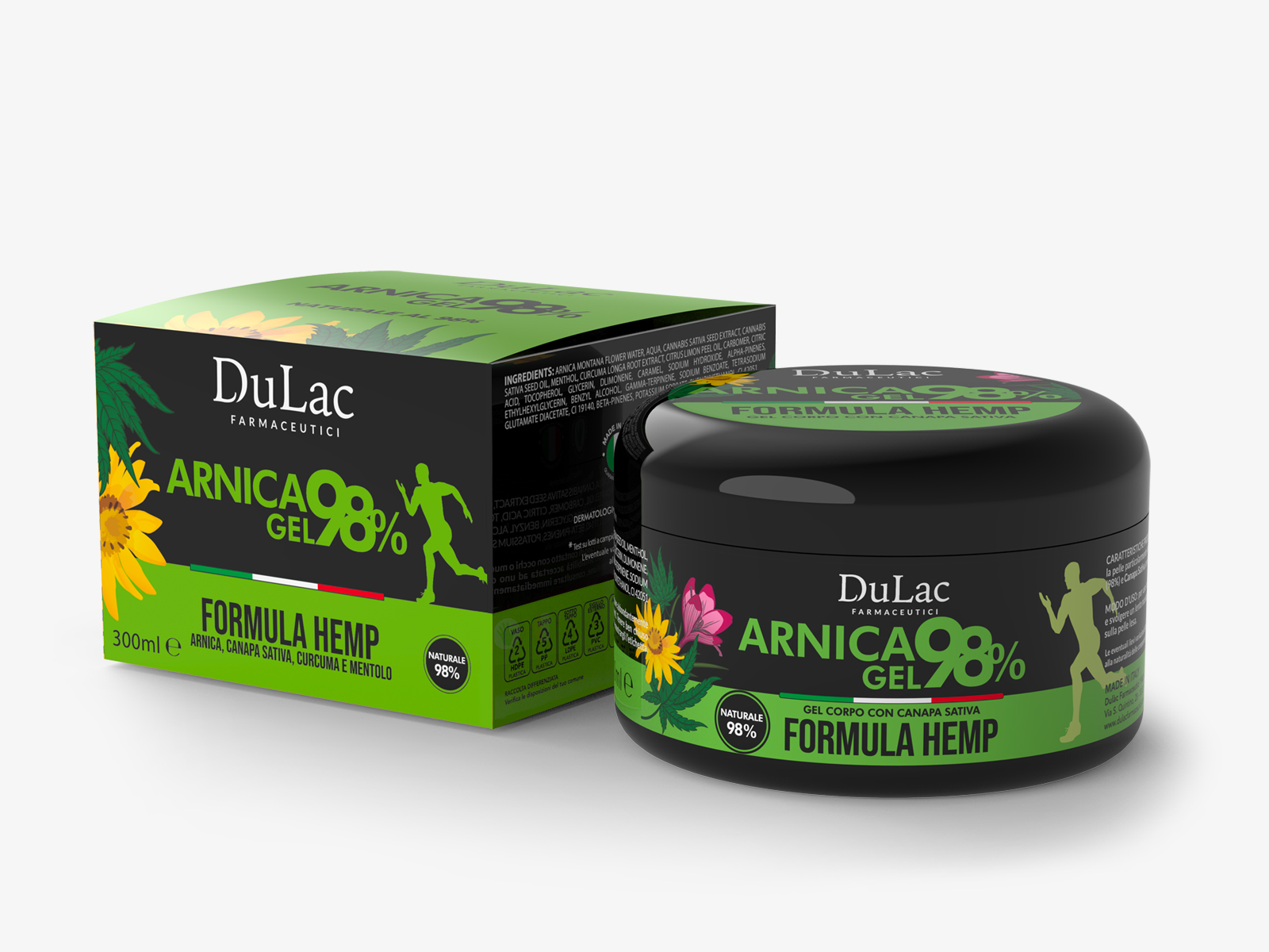 Arnica Gel Enriched with Hemp 300ml - DuLac